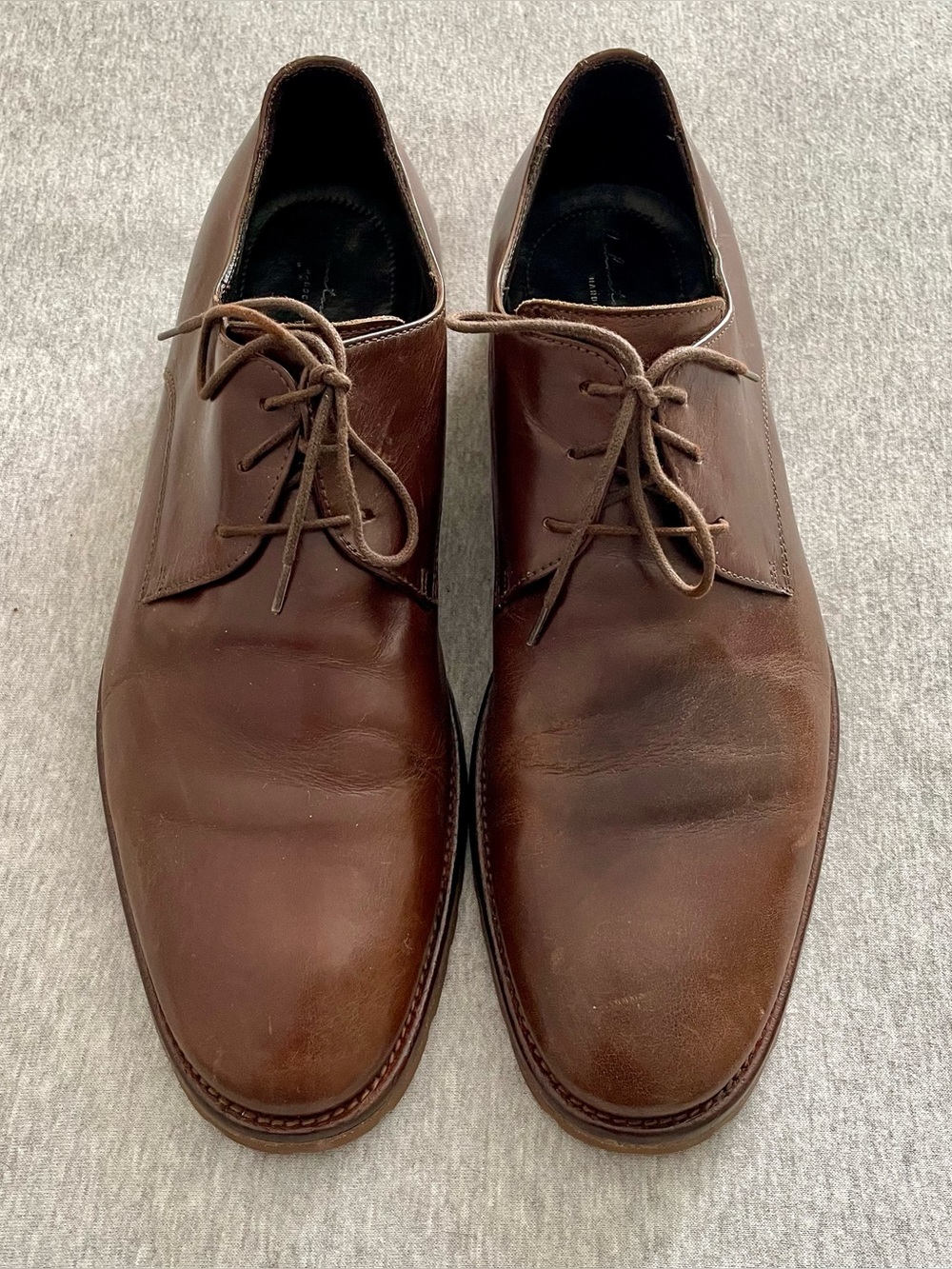Johnston & Murphy Men's Size 10.5M Brown Leather Lace Up Derby Shoes 24-2583